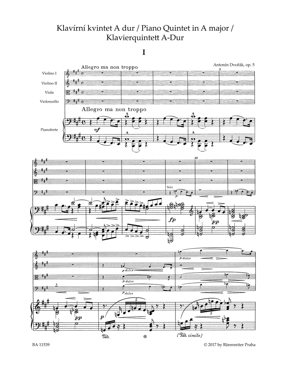 Anderes Coverbild Klavierquintett A-Dur op. 5