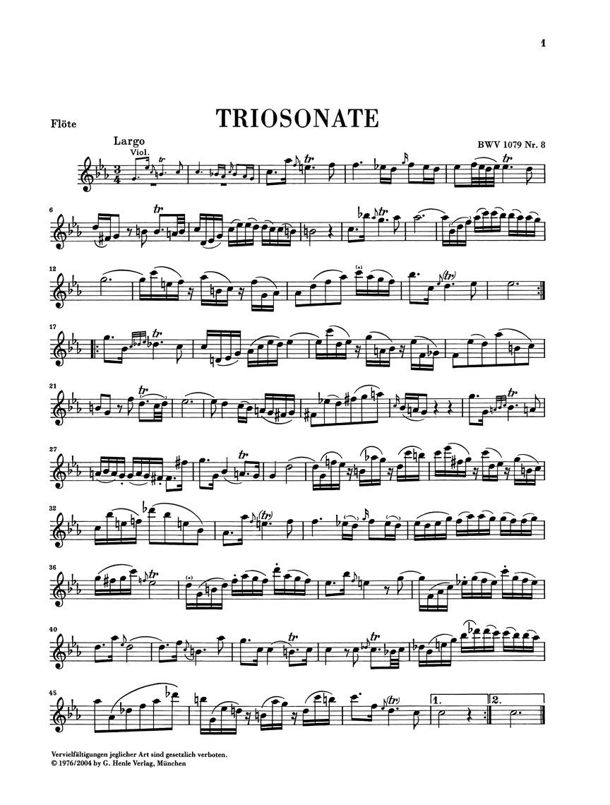 Anderes Coverbild Triosonate und Canon Perpetuus aus dem Musikalischen Opfer BWV 1079 Nr. 8 und 9