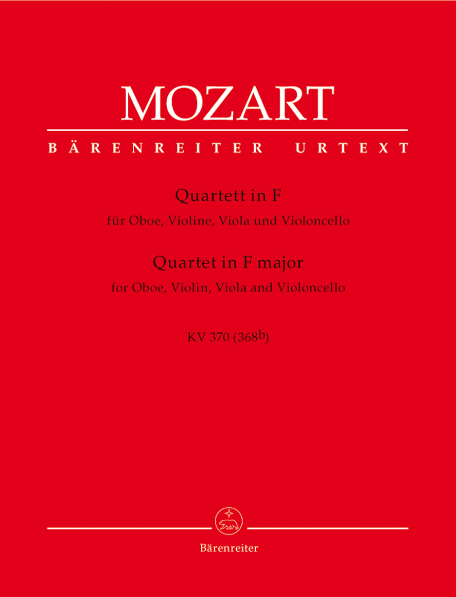 Vorderes Coverbild Quartett für Oboe, Violine, Viola und Violoncello F-Dur KV 370 (368b)