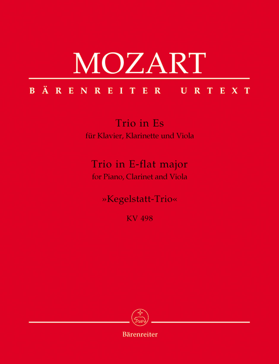 Vorderes Coverbild Trio für Klavier, Klarinette und Viola Es-Dur KV 498 "Kegelstatt-Trio"
