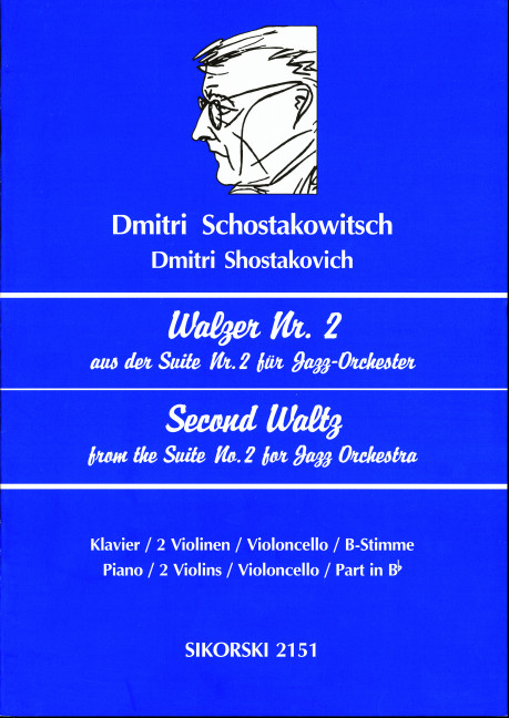 Anderes Coverbild Walzer Nr. 2 aus der Suite Nr. 2 für Jazz-Orchester (Second Waltz)