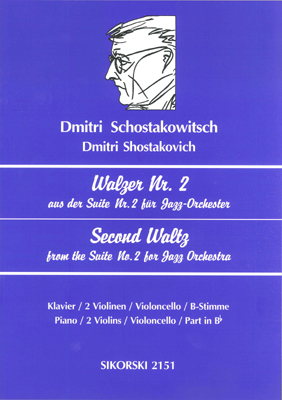 Vorderes Coverbild Walzer Nr. 2 aus der Suite Nr. 2 für Jazz-Orchester (Second Waltz)
