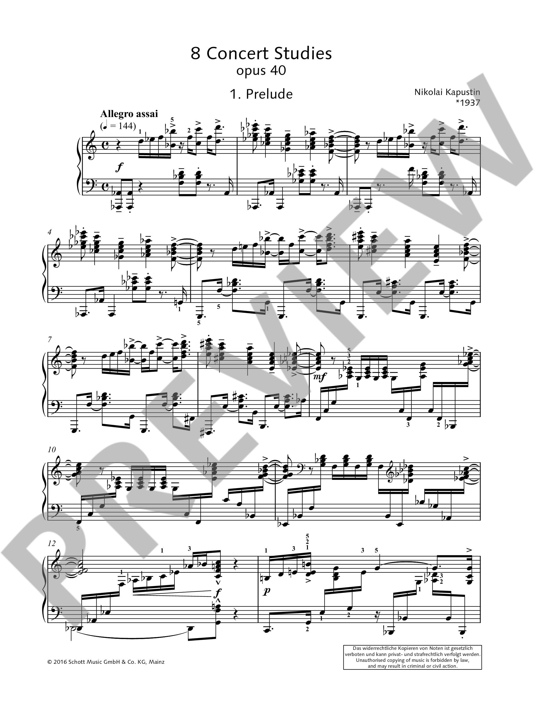 Anderes Coverbild 8 Concert Studies op. 40