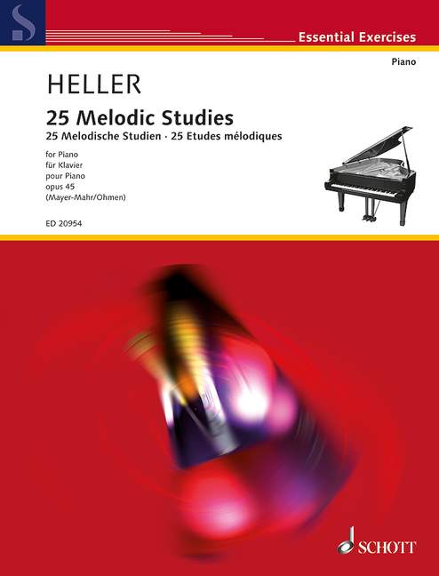 Vorderes Coverbild 25 melodische Etüden op. 45