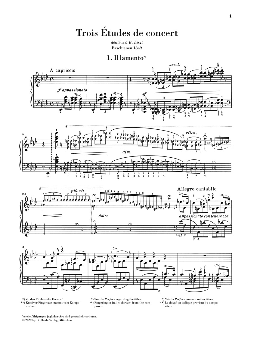 Anderes Coverbild Trois Etudes de Concert