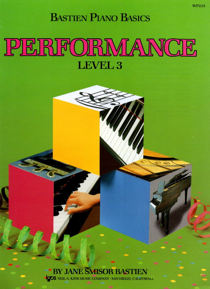 Vorderes Coverbild Bastien Piano Basics Performance Stufe 3