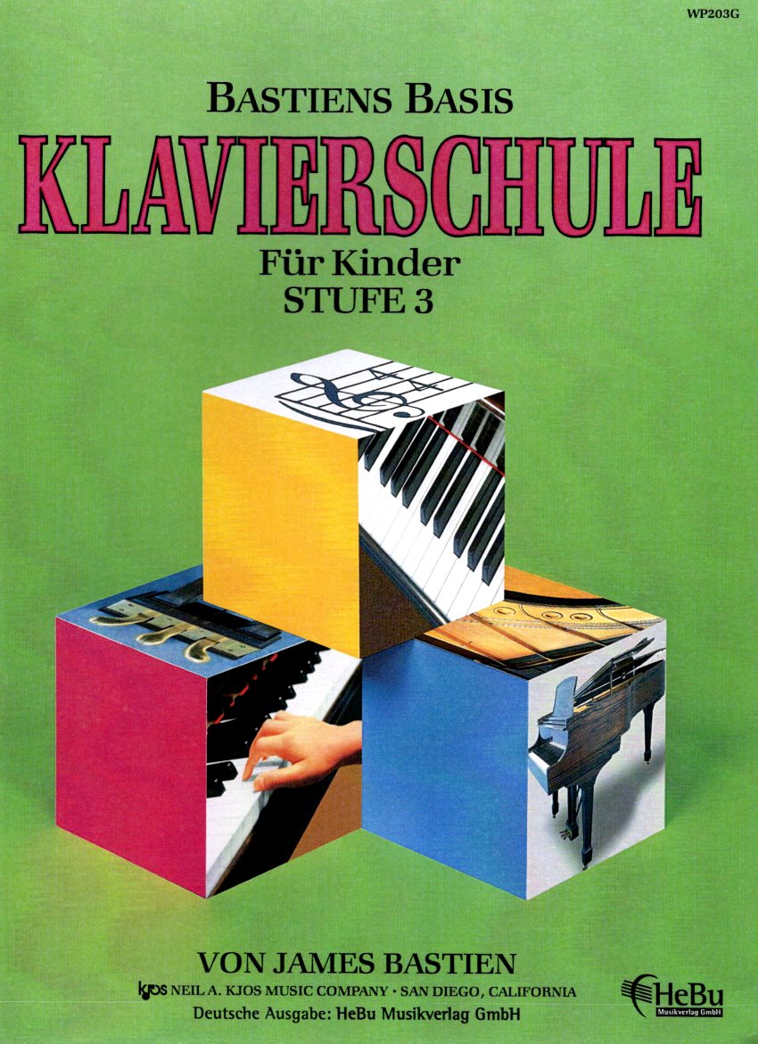 Vorderes Coverbild Bastiens Basis Klavierschule für Kinder Stufe 3