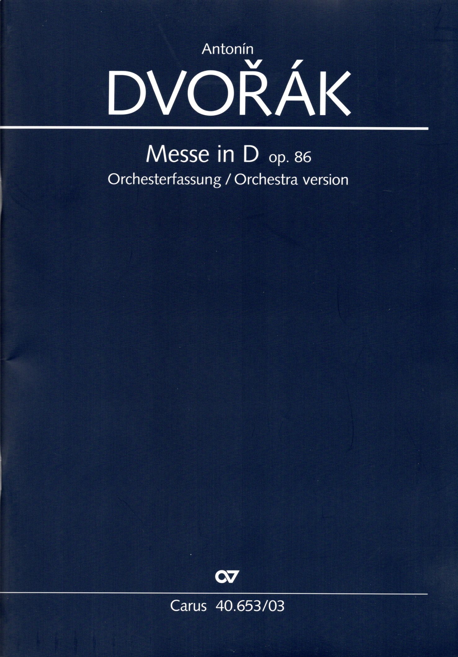 Vorderes Coverbild Messe in D D-Dur op. 86