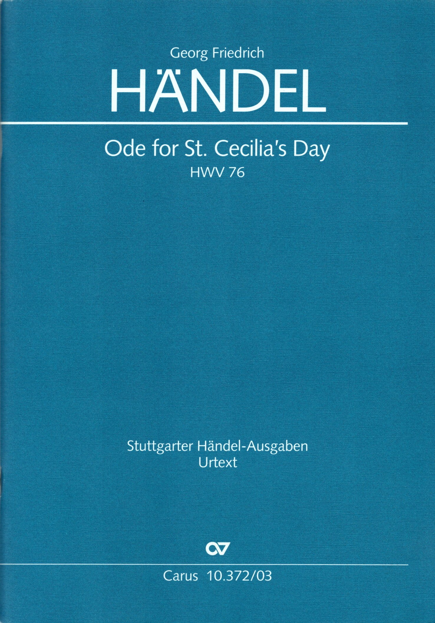 Vorderes Coverbild Ode for St. Cecilia's Day HWV 76