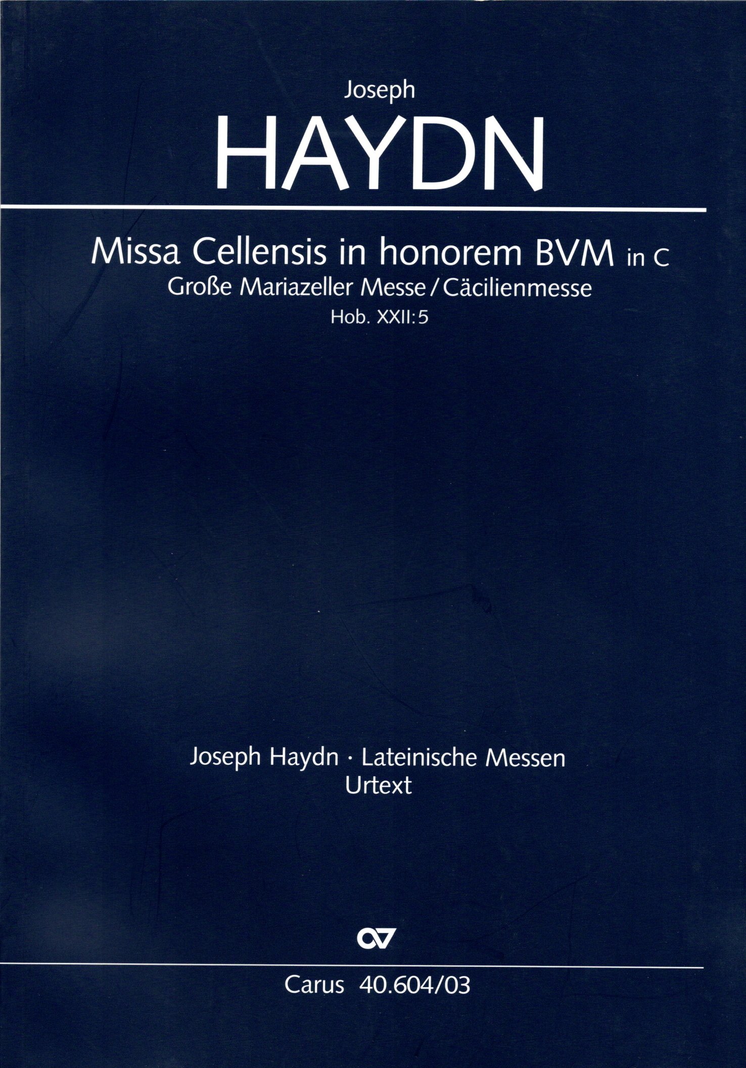 Vorderes Coverbild Große Mariazeller Messe in C C-Dur Hob. XXII:5 (1766)