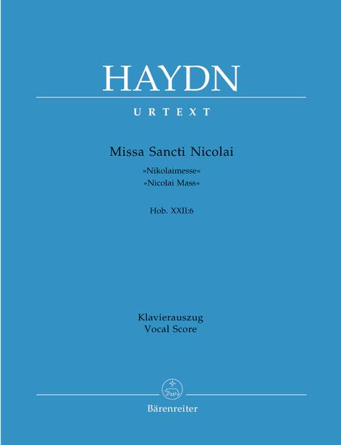Anderes Coverbild Missa Sancti Nicolai Hob. XXII:6 "Nicolaimesse"