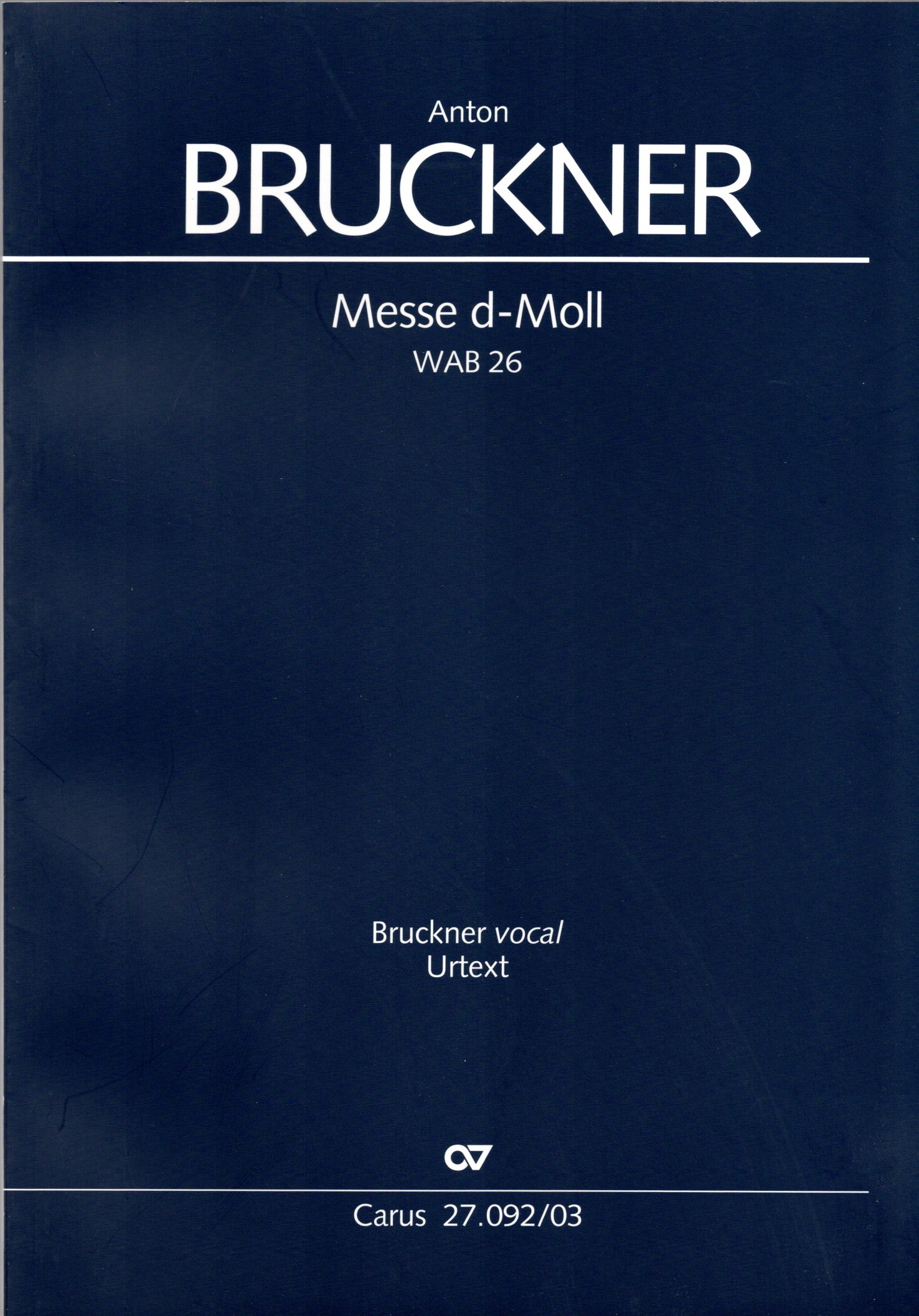 Vorderes Coverbild Messe d-Moll WAB 26