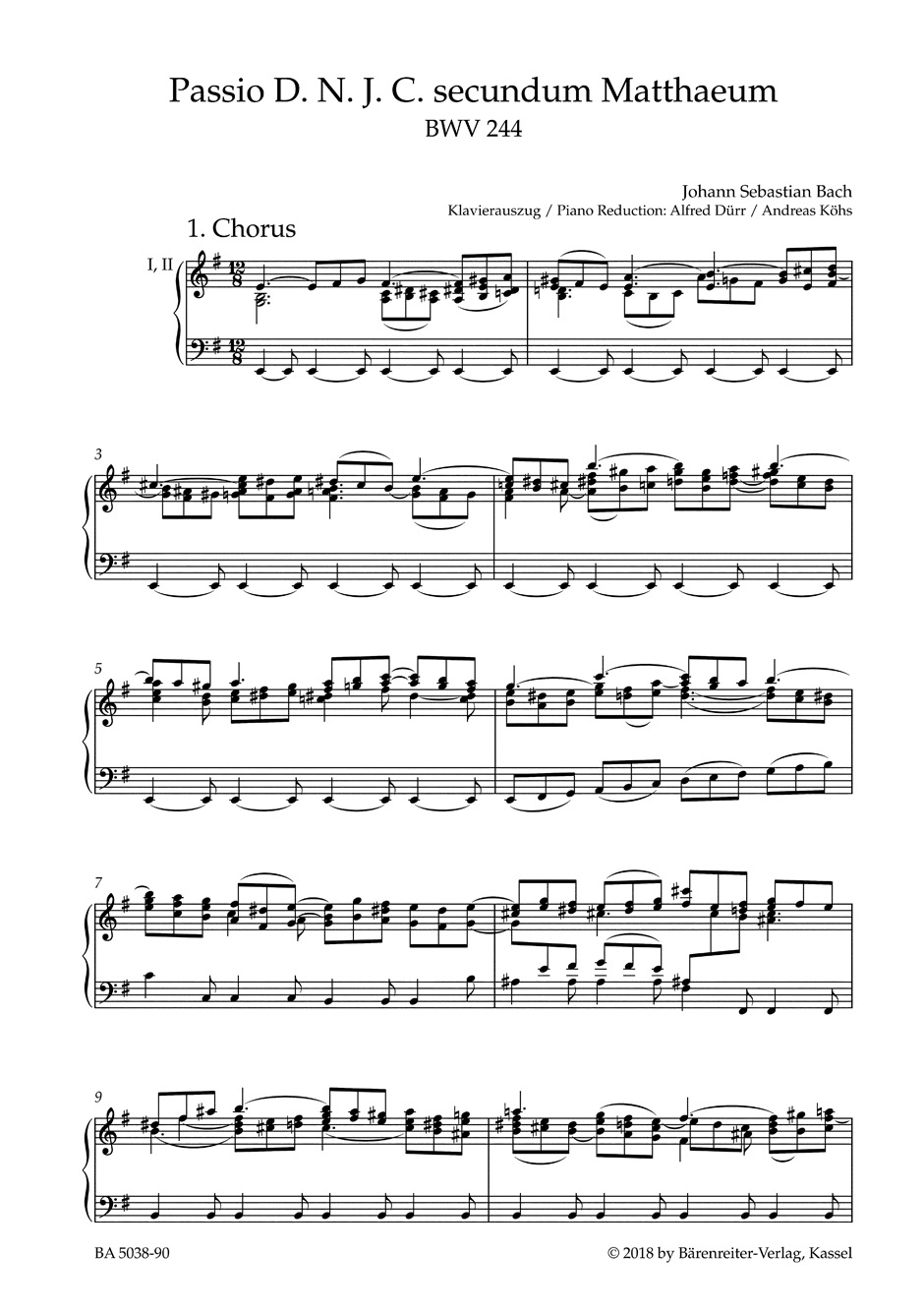Anderes Coverbild Matthäus-Passion (St. Matthew Passion) BWV 244