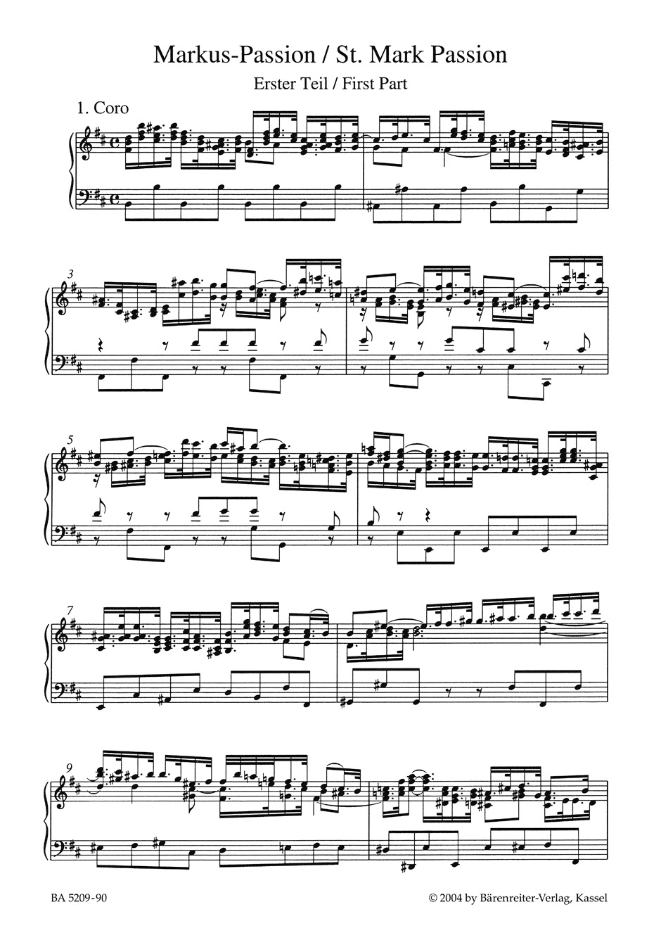 Anderes Coverbild Markus-Passion BWV 247