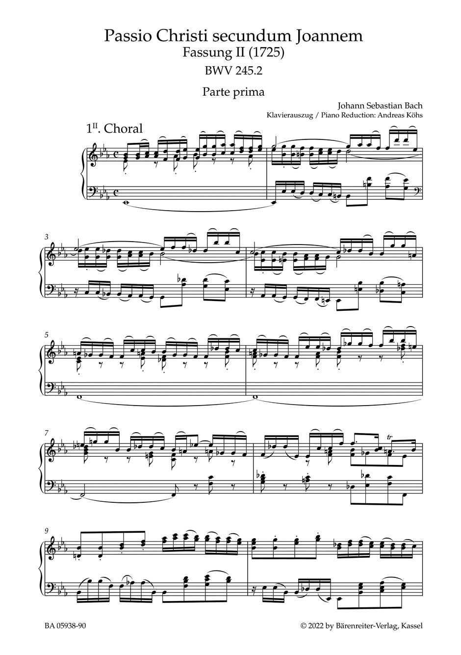 Anderes Coverbild Johannes-Passion "O Mensch, bewein" BWV 245.2