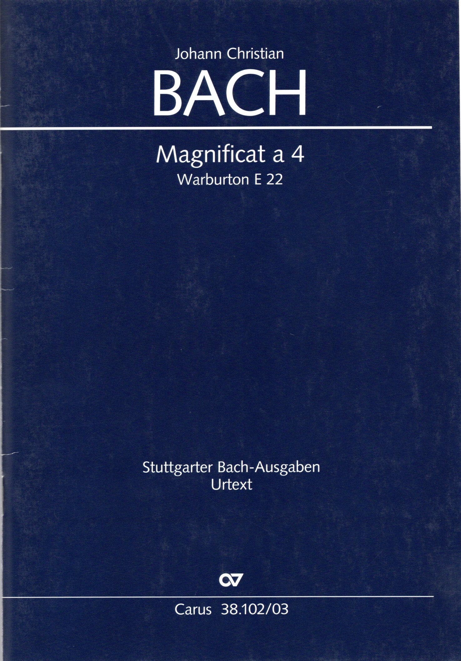 Vorderes Coverbild Magnificat a 4 Warb E 22