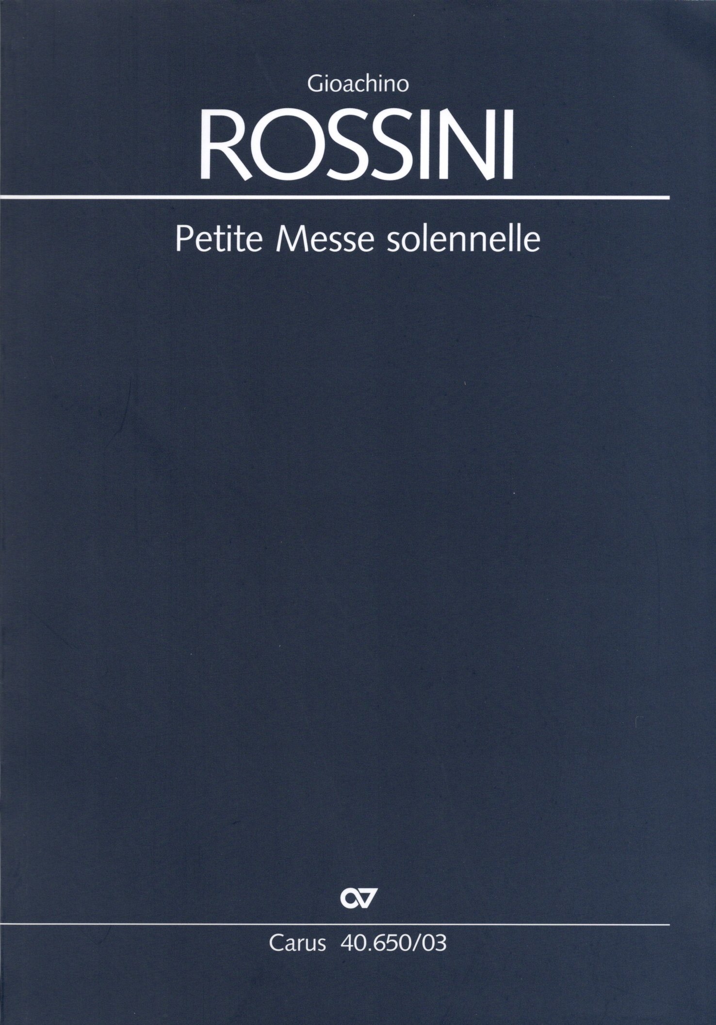 Vorderes Coverbild Petite Messe solennelle