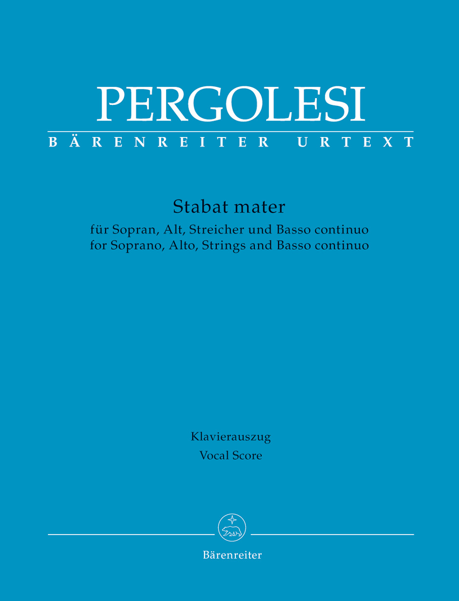 Vorderes Coverbild Stabat mater für Sopran, Alt, Streicher und Basso continuo