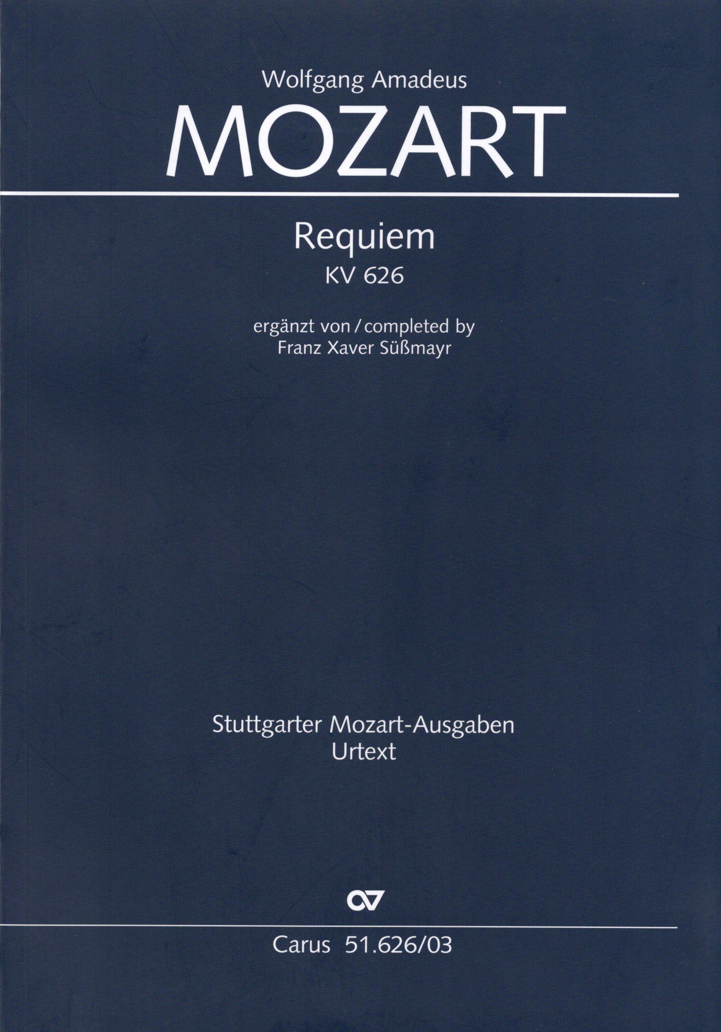Vorderes Coverbild Requiem (Süßmayr-Fassung) d-Moll KV 626