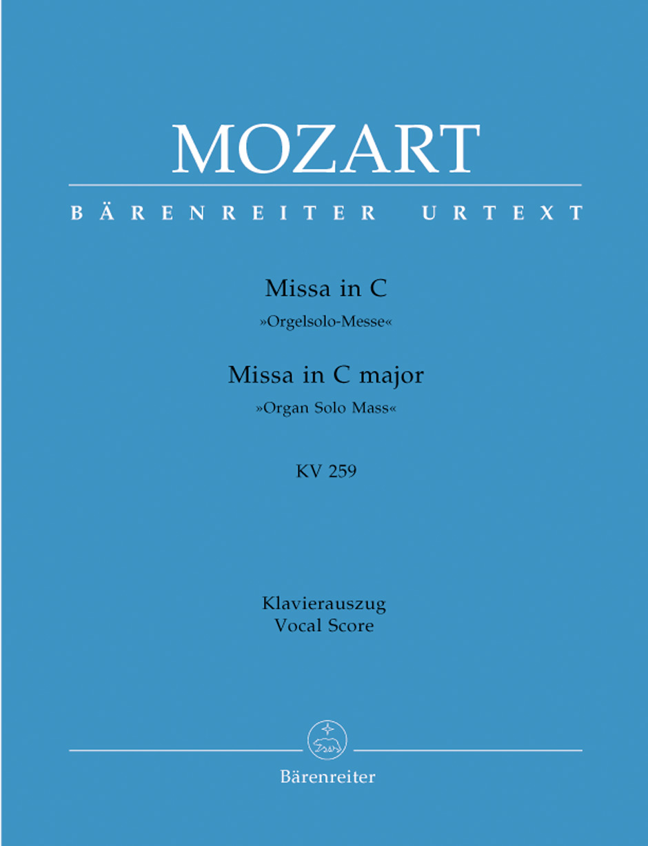 Anderes Coverbild Missa C-Dur KV 259 "Orgelsolo-Messe"