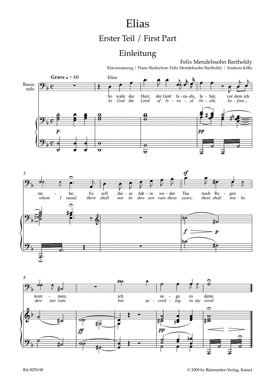 Anderes Coverbild Elias (Elijah) op. 70