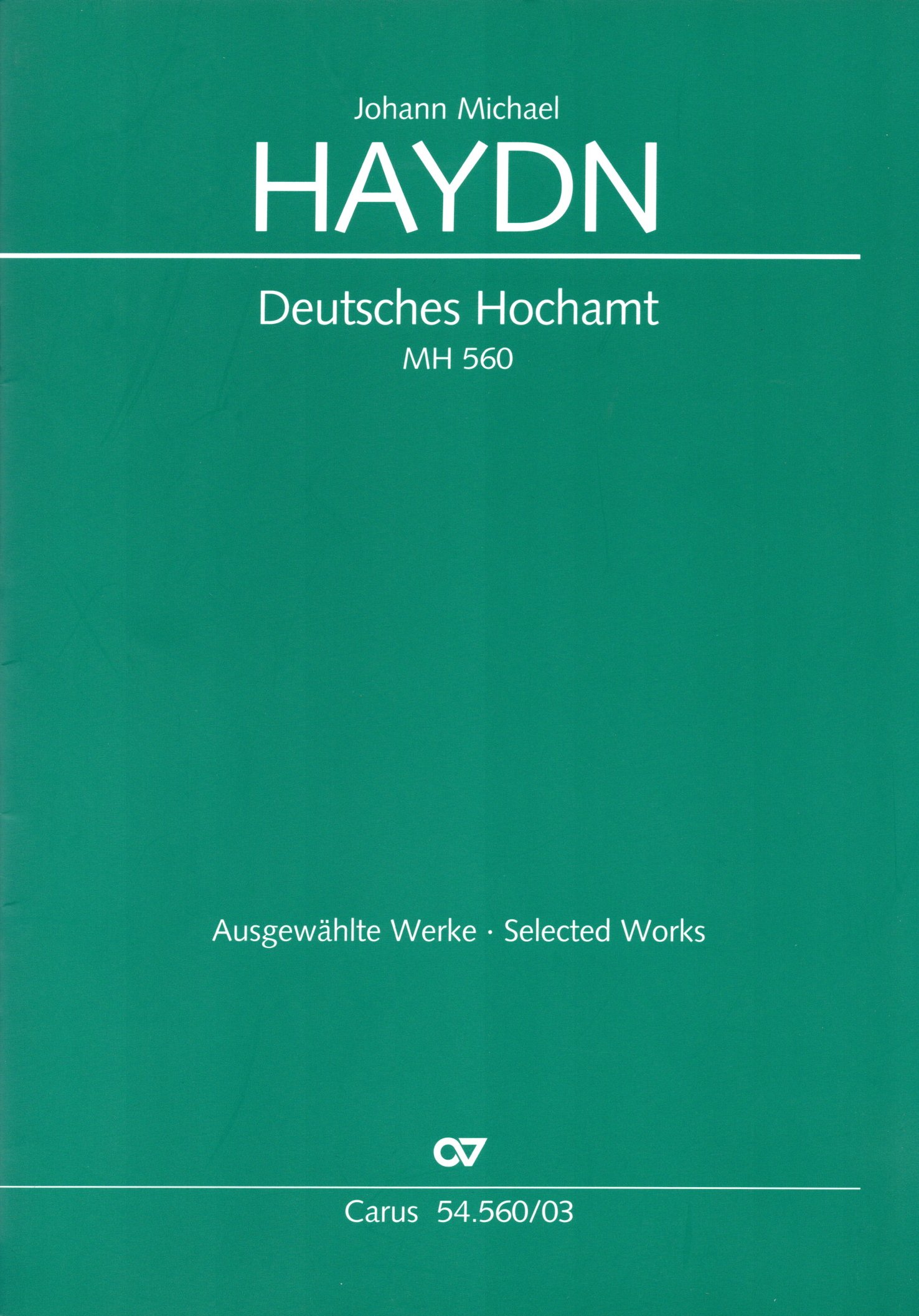Vorderes Coverbild Deutsches Hochamt MH 560