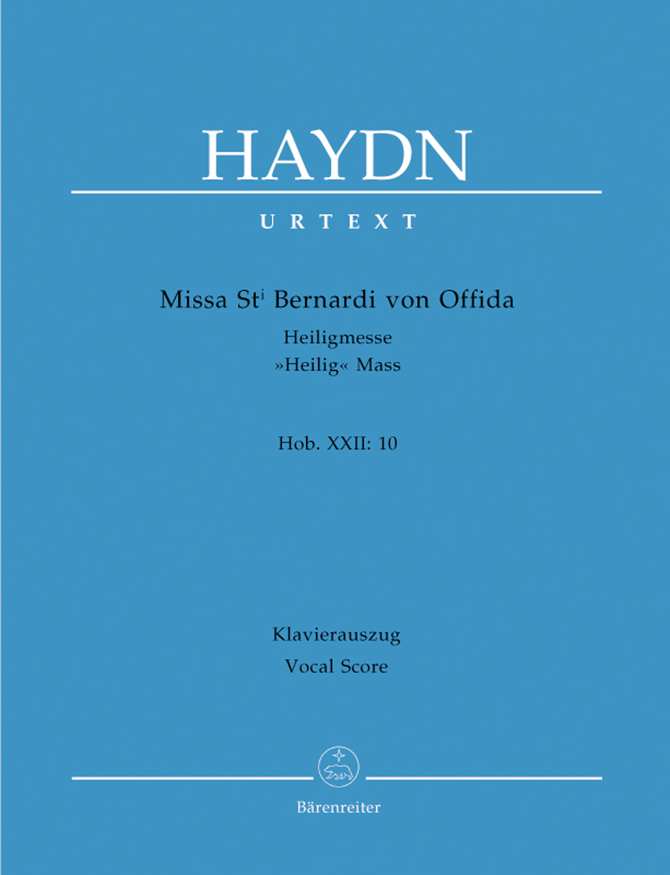 Vorderes Coverbild Missa St. Bernardi von Offida Hob. XXII:10 "Heilig-Messe"