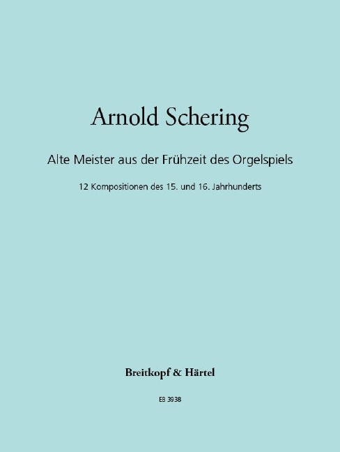Anderes Coverbild Alte Meister Frühzeit d. Org.