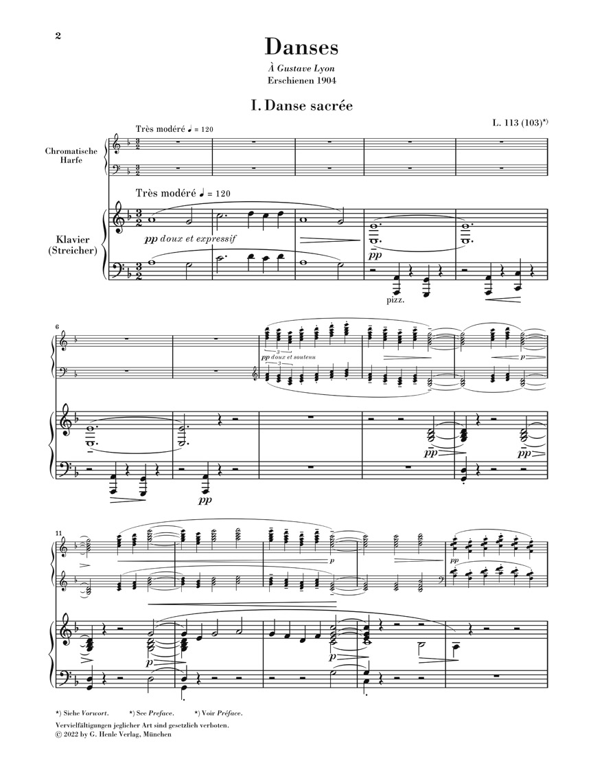 Anderes Coverbild Danses für Harfe und Streichorchester