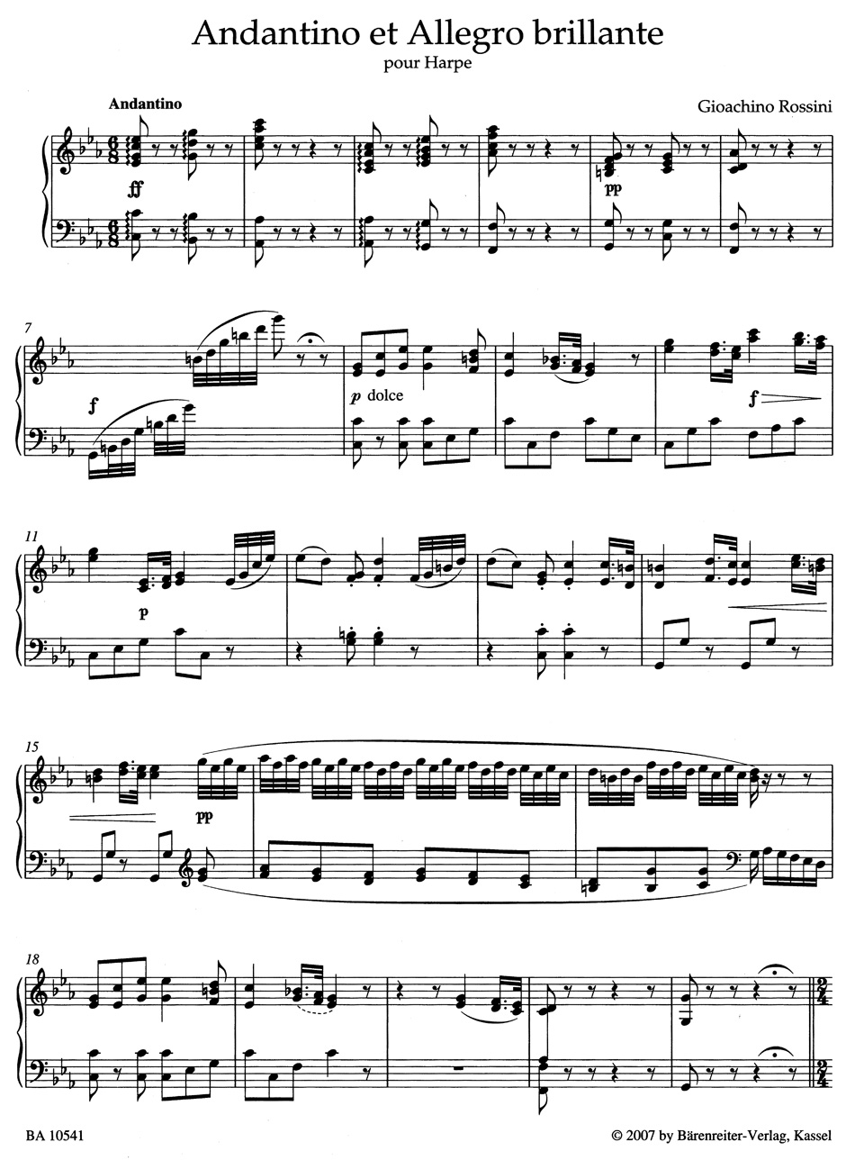 Anderes Coverbild Andantino et Allegro brillante pour Harpe
