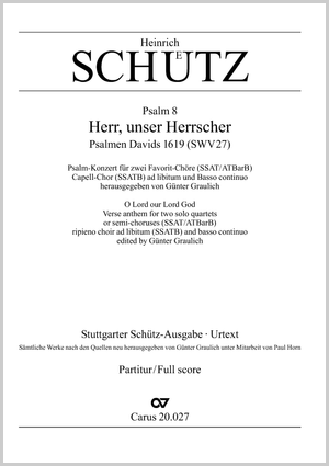 Vorderes Coverbild Herr, unser Herrscher SWV 27 (1619)