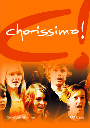 Vorderes Coverbild chorissimo! orange. Schulchorbuch für gemischte Stimmen