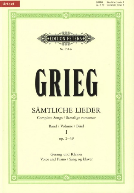Vorderes Coverbild Sämtliche Lieder - Band 1 für Gesang und Klavier