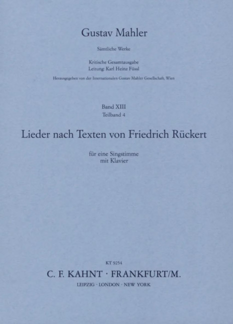 Anderes Coverbild Lieder nach Texten von Friedrich Rückert