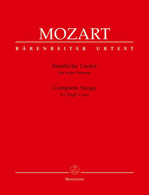 Anderes Coverbild Sämtliche Lieder für hohe Stimme
