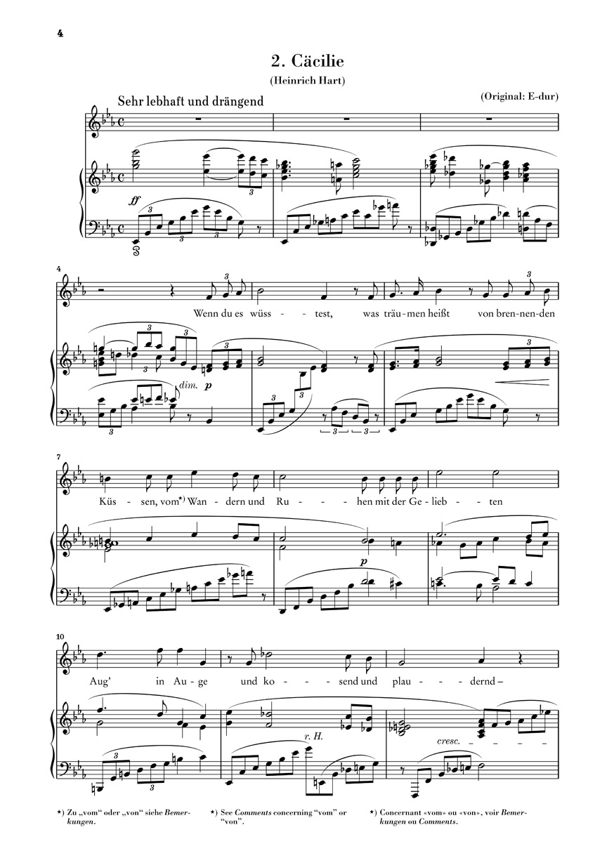 Anderes Coverbild Vier Lieder op. 27 für Singstimme und Klavier