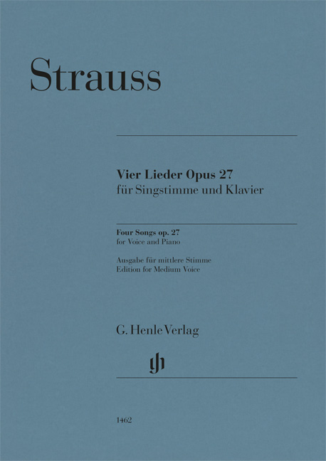 Vorderes Coverbild Vier Lieder op. 27 für Singstimme und Klavier