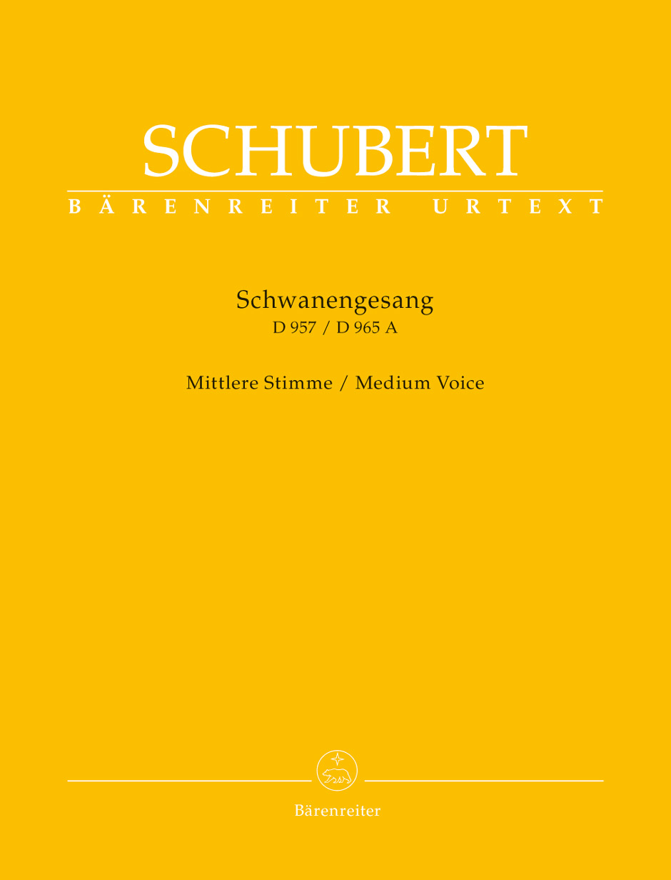 Vorderes Coverbild Schwanengesang. Dreizehn Lieder nach Gedichten von Rellstab und Heine D 957 / "Die Taubenpost" D 965 A