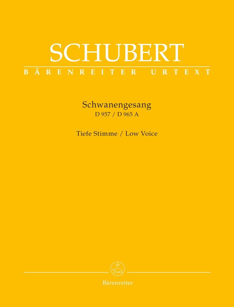 Anderes Coverbild Schwanengesang. Dreizehn Lieder nach Gedichten von Rellstab und Heine D 957 / "Die Taubenpost" D 965 A
