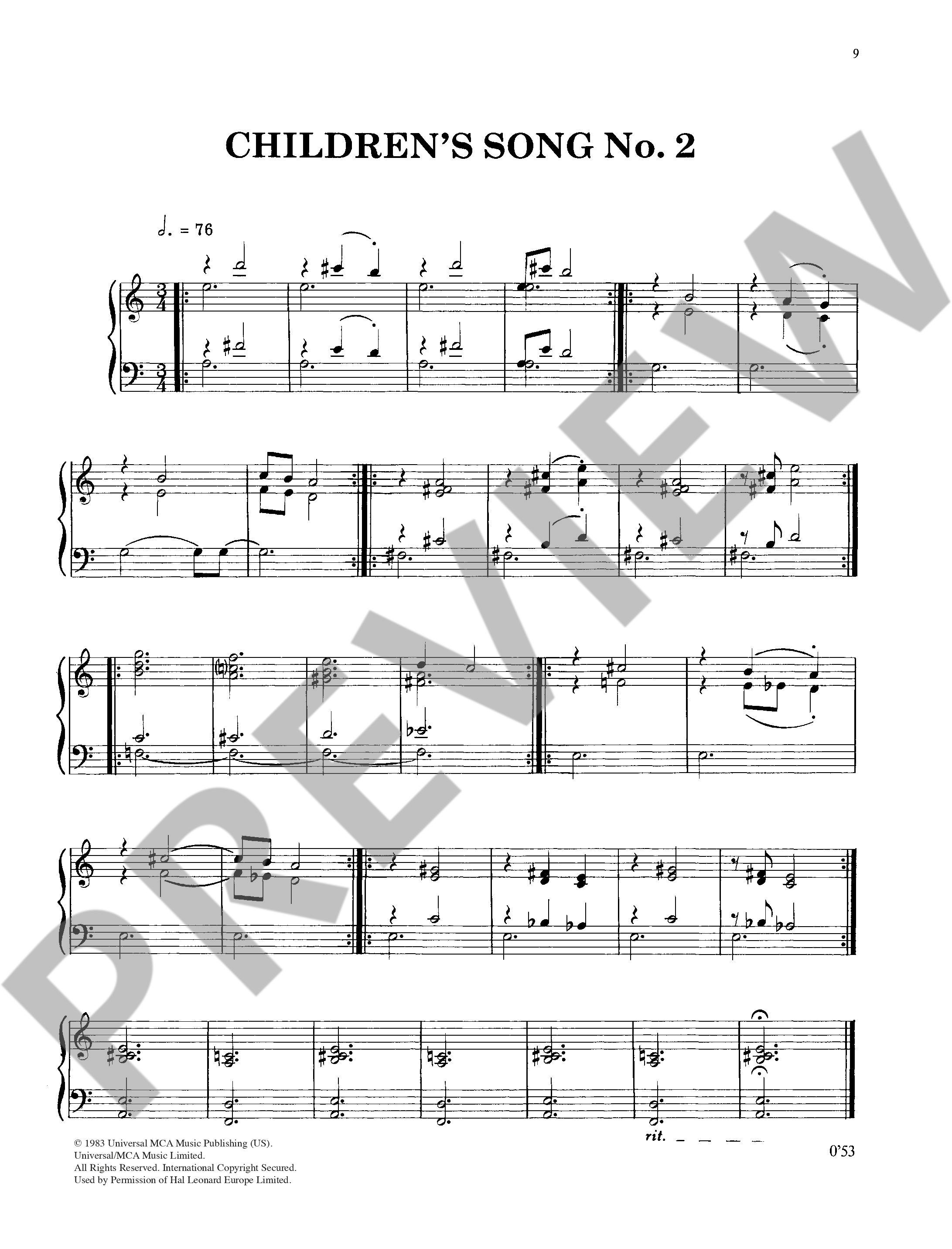 Anderes Coverbild Children's Songs