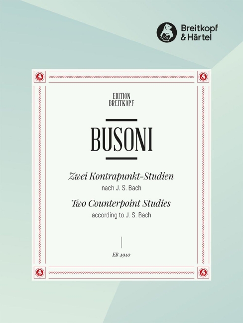 Anderes Coverbild 2 Kontrapunkt-Studien nach J. S. Bach K B 40, 41 BusV 41, 42