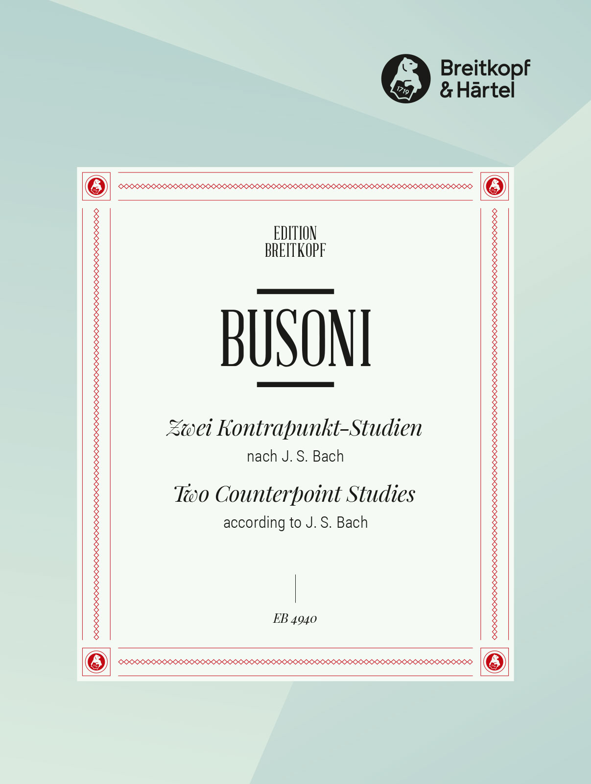 Anderes Coverbild 2 Kontrapunkt-Studien nach J. S. Bach K B 40, 41 BusV 41, 42