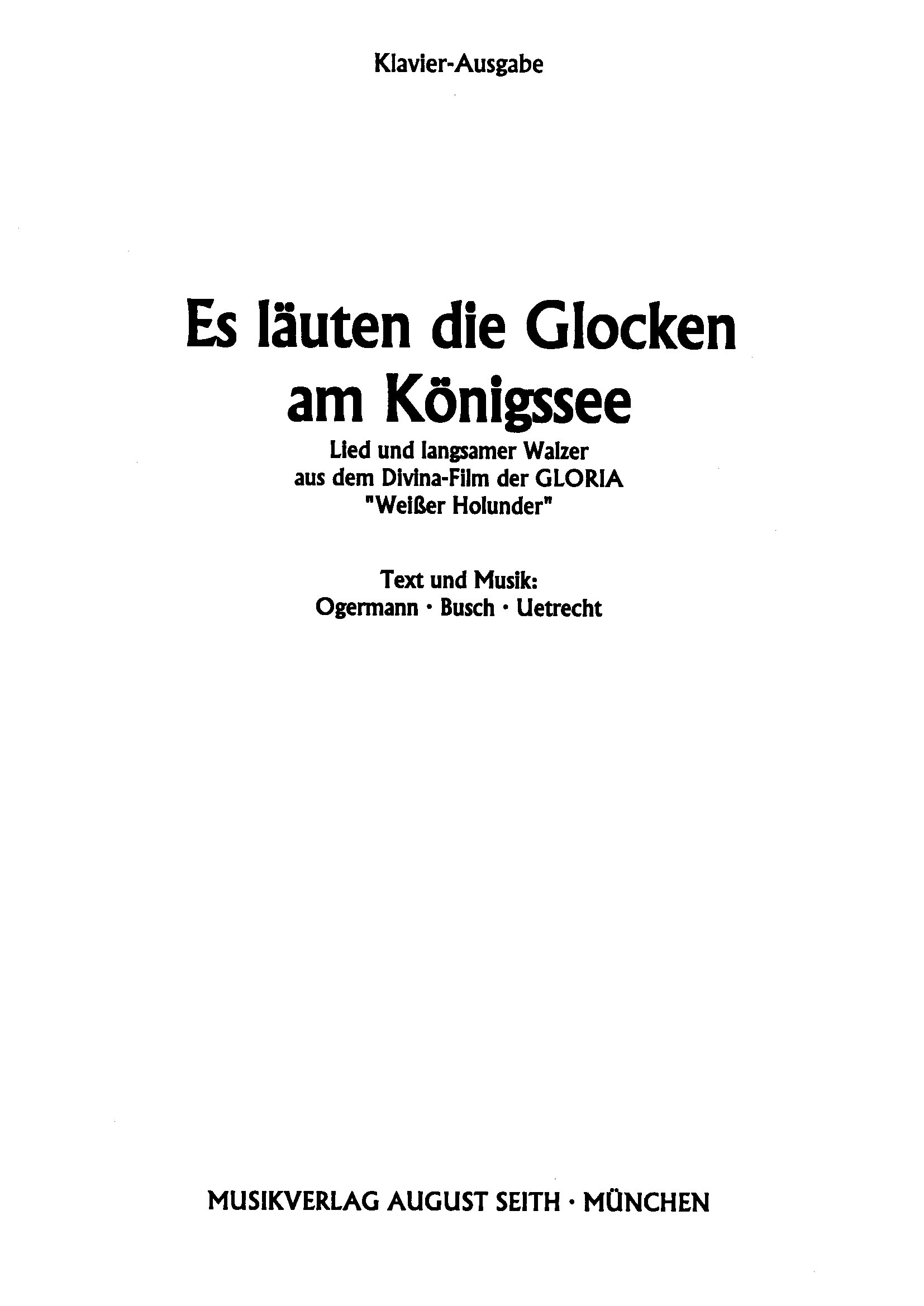 Vorderes Coverbild Es läuten die Glocken am Königssee