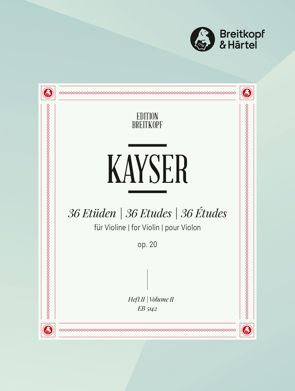 Anderes Coverbild 36 Etüden für Violine Heft 2 op. 20