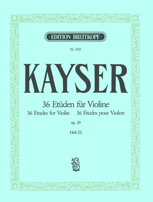 Anderes Coverbild 36 Etüden für Violine Heft 3 op. 20