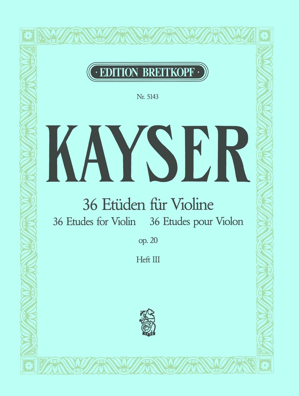 Anderes Coverbild 36 Etüden für Violine Heft 3 op. 20