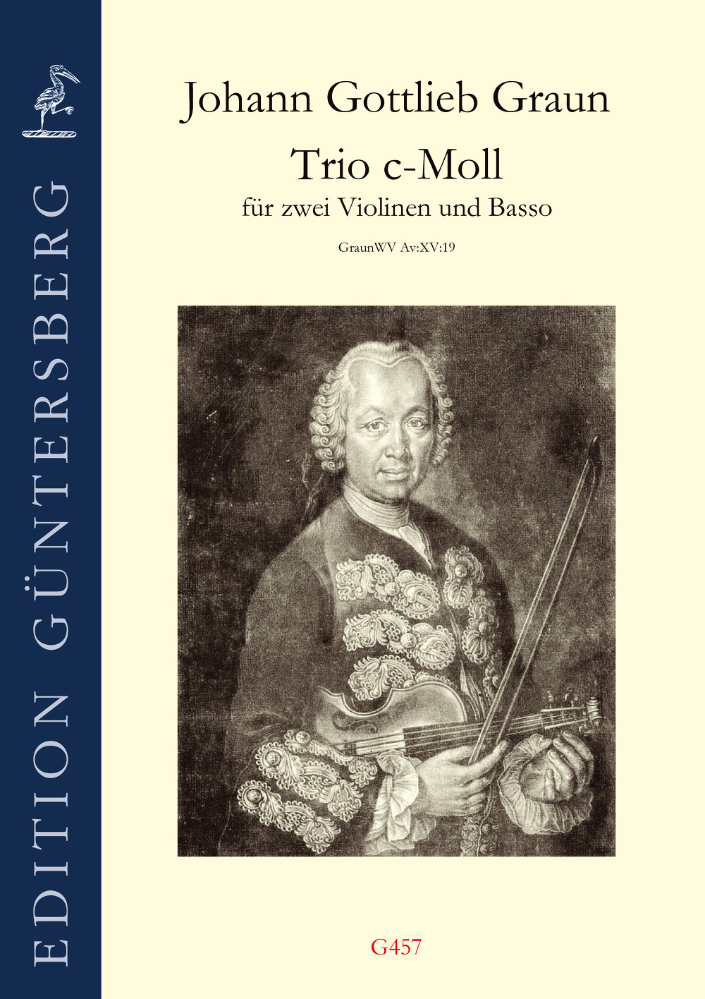 Vorderes Coverbild Trio c-Moll für zwei Violinen und Basso GraunWV Av:XV:19