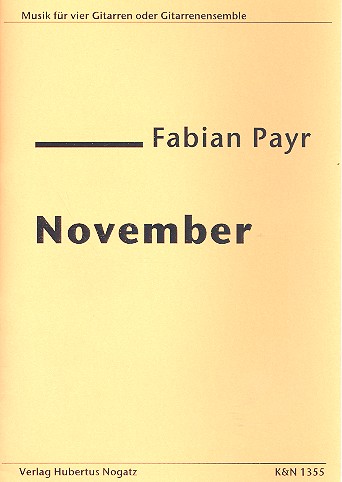 Vorderes Coverbild November für 4 Gitaren