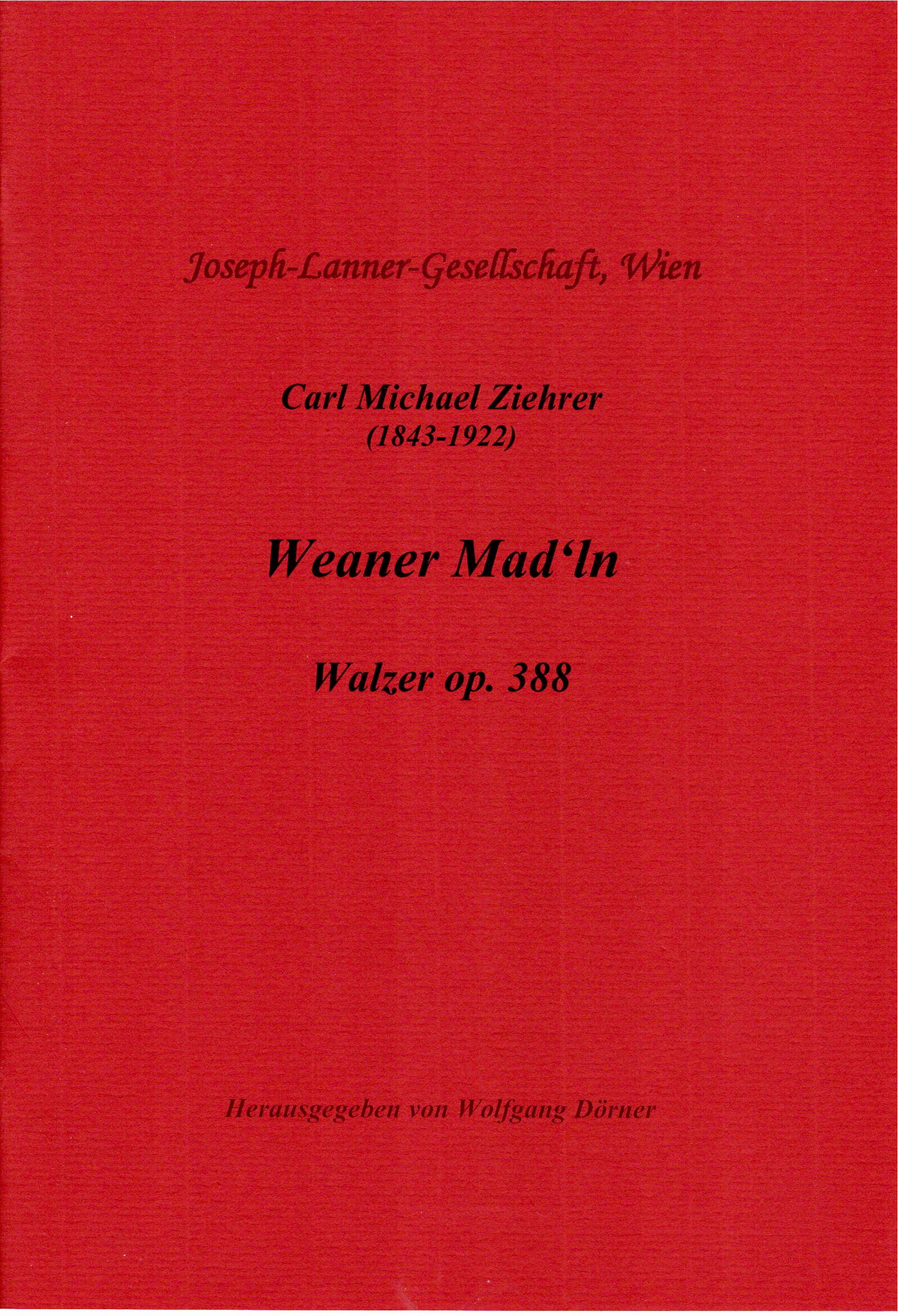 Vorderes Coverbild Weaner Mad‘ln op. 388