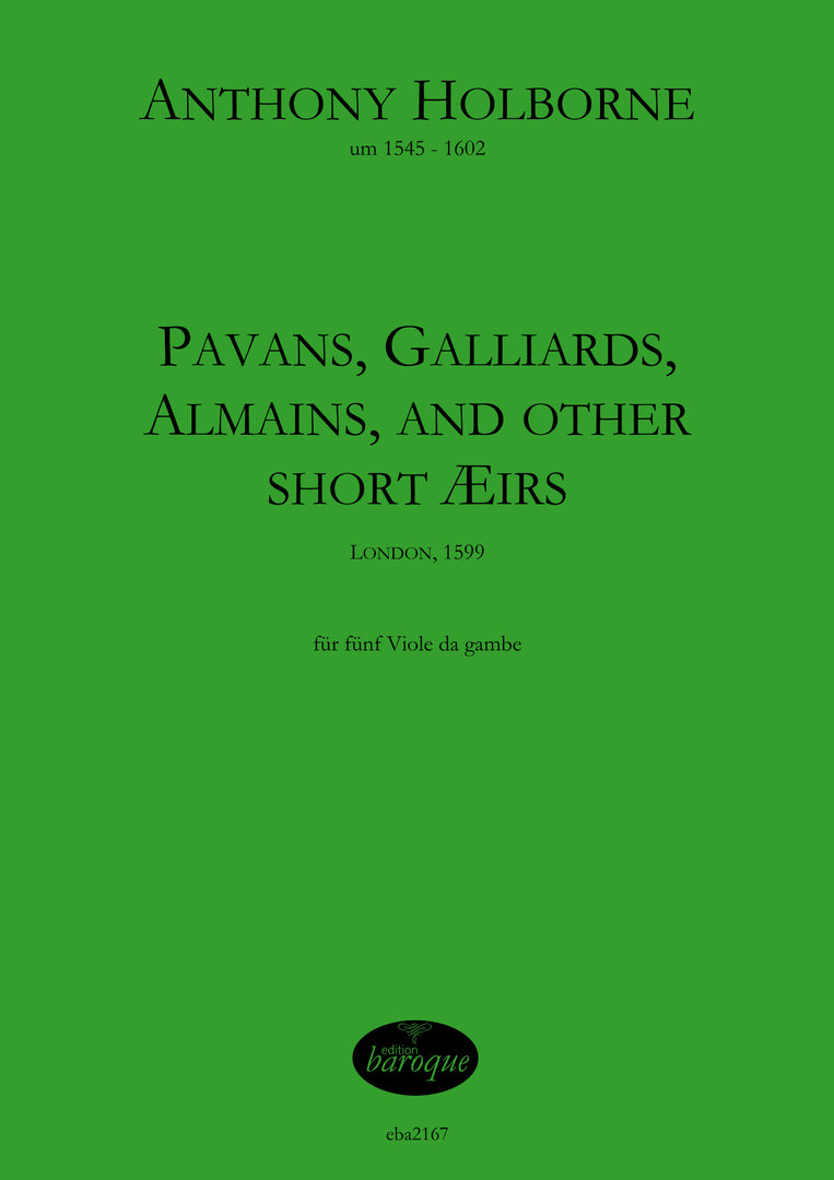 Vorderes Coverbild Pavans, Galliards, Almains, and other short Airs, 1599